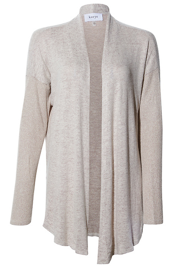 Ribbed Contrast Cardigan Slide 1