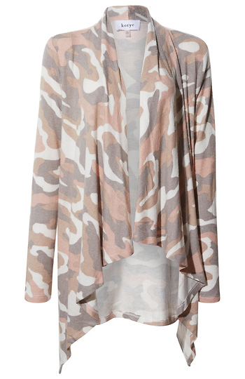 Printed Waterfall Cardigan Slide 1