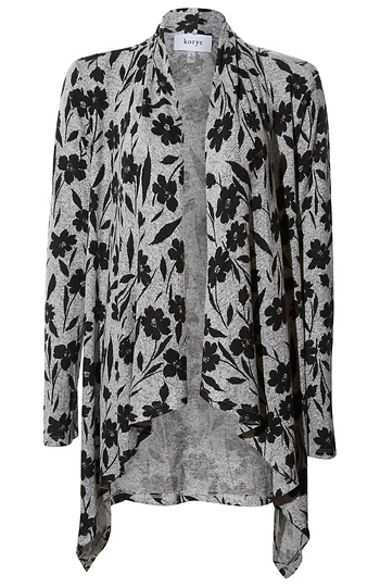 Printed Waterfall Cardigan Slide 1