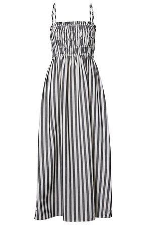 Striped Dress in White/Black | DAILYLOOK Striped Dress in White/Black | DAILYLOOK