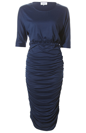 Shirred Sides Knit Dress Slide 1