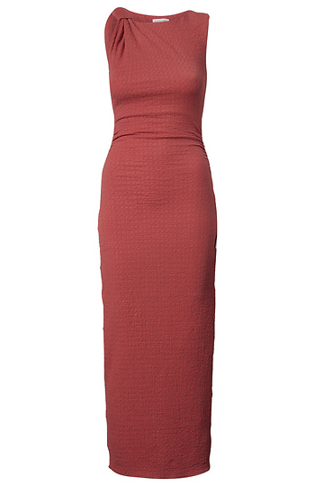 Textured Shoulder Tie Knit Dress Slide 1