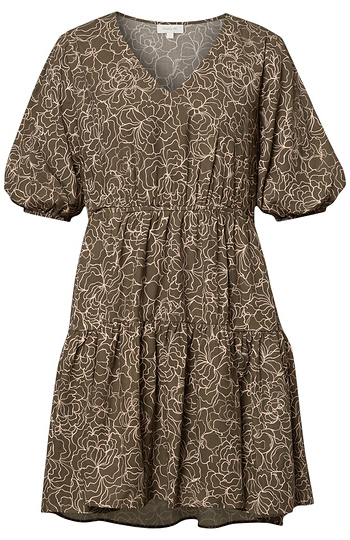 Floral V-Neck Short Dress Slide 1