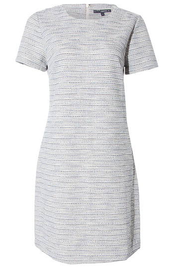 Textured Knit Short Sleeve Dress Slide 1
