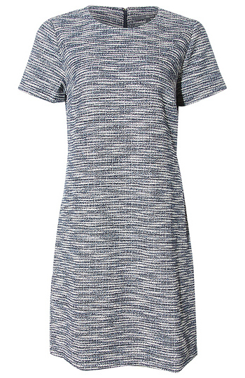 Textured Knit Short Sleeve Dress Slide 1