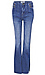 High Rise Side Slit Flare Jeans Thumb 1