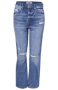 High Rise Straight Crop Jeans Slide 1