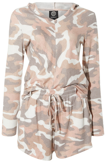 Hooded Long Sleeve & Short Set Slide 1