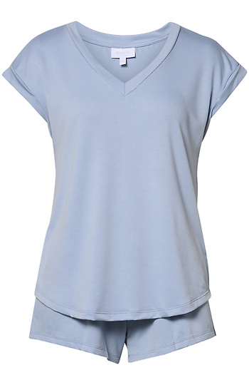 Short Sleeve V-Neck Top & Short Set Slide 1