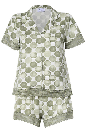 Lace Trim Pajama Set Slide 1