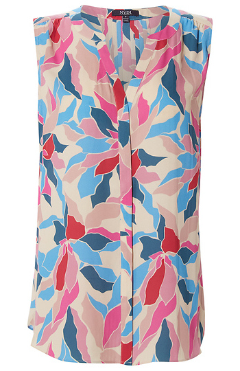 NYDJ Sleeveless Pintuck Blouse Slide 1