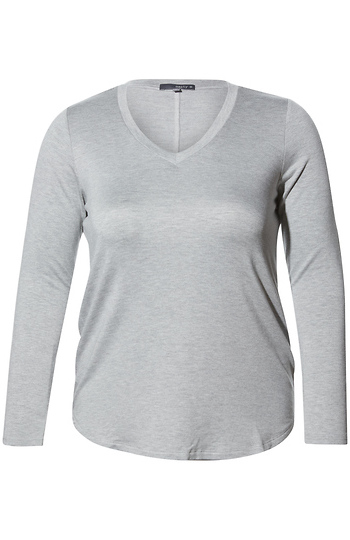 Long Sleeve V-Neck Top Slide 1