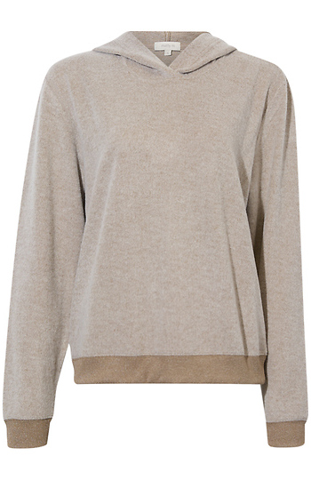 Contrast Rib Hoodie Slide 1