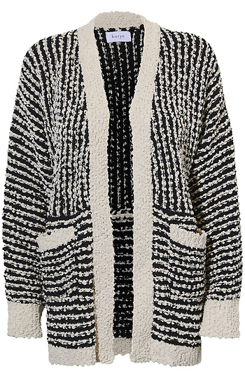 Stripe 2 Pocket Cardigan Slide 1