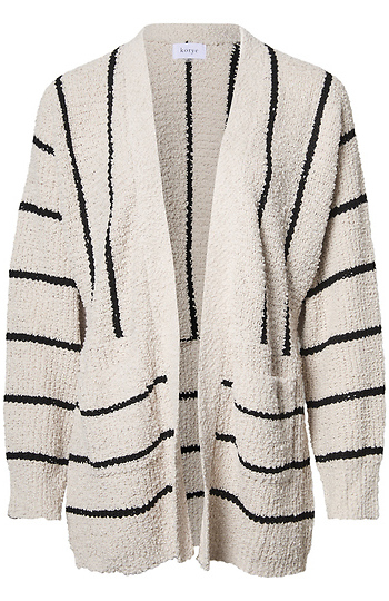 Striped Boucle Cardigan Slide 1