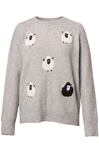Embroidered Sheep Pullover Slide 1