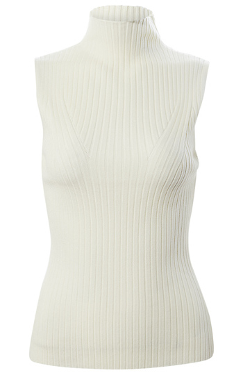 Sleeveless Mock Neck Top Slide 1