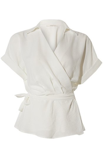 Peplum Wrap Top Slide 1