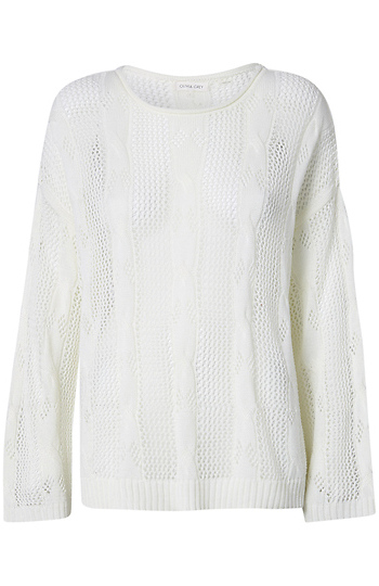 Long Sleeve Open Crochet Top Slide 1