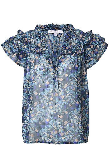 Printed Short Sleeve Top Slide 1