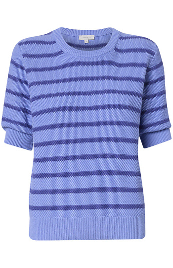 Stripe Short Sleeve Sweater Slide 1
