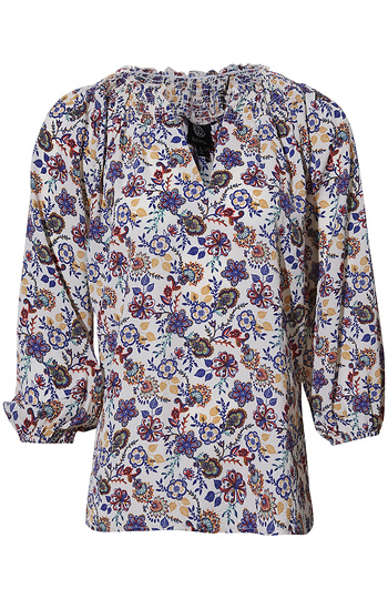 Floral Smocked Collar Top Slide 1