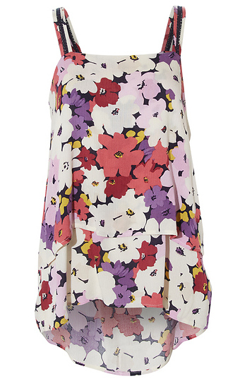 Floral Double Layer Tank Slide 1