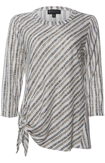 3/4 Sleeve Side Tie Top Slide 1