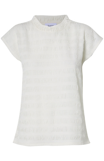 Textured Mock Neck Top Slide 1