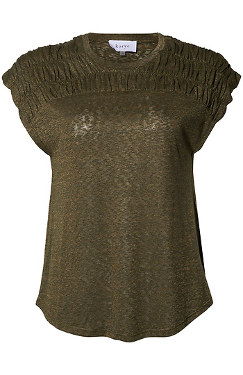 Shirred Sleeve Tee Slide 1