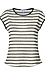 Striped Tee with Chiffon Trim Thumb 1