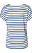 Striped Tee with Button Detail Thumb 2