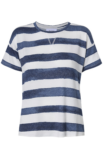 Stripe Crew Neck Tee Slide 1