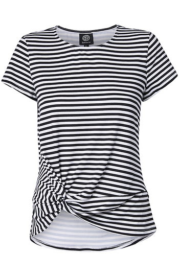 Side Knot Short Sleeve Top Slide 1