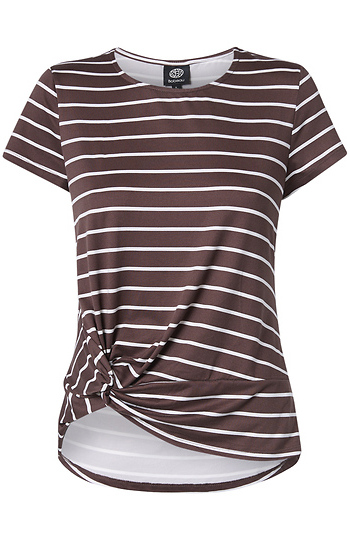 Side Knot Short Sleeve Top Slide 1