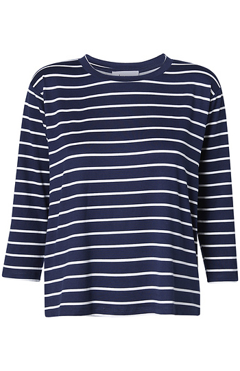 3/4 Sleeve Striped Top Slide 1
