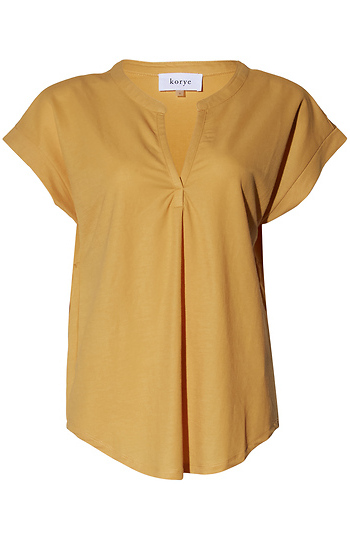 Short Sleeve Placket Top Slide 1