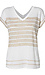 Double V-Neck Stripe Tee Thumb 1