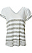 Double V-Neck Stripe Tee Thumb 1