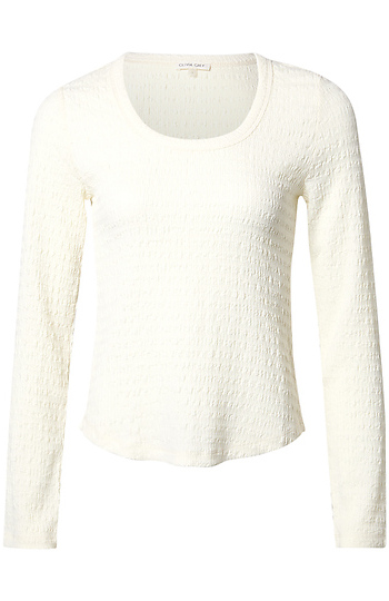 Textured Long Sleeve Top Slide 1