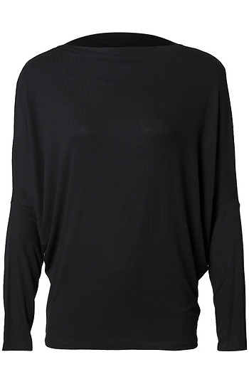 Boat Neck Dolman Sleeve Top Slide 1