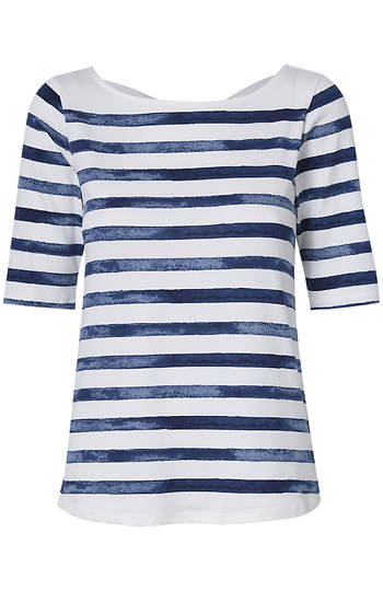 Elbow Sleeve Stripe Tee Slide 1