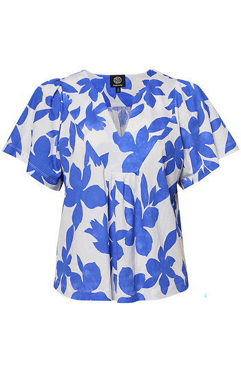V-Neck Floral Blouse Slide 1