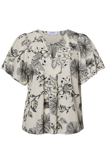 V-Neck Floral Blouse Slide 1