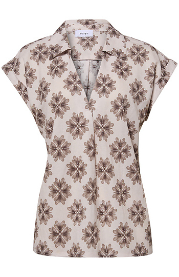 V-Neck Floral Blouse Slide 1