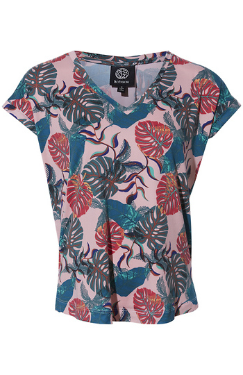 Printed V Neck Tee Slide 1