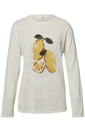 Lemon Print Pullover Slide 1