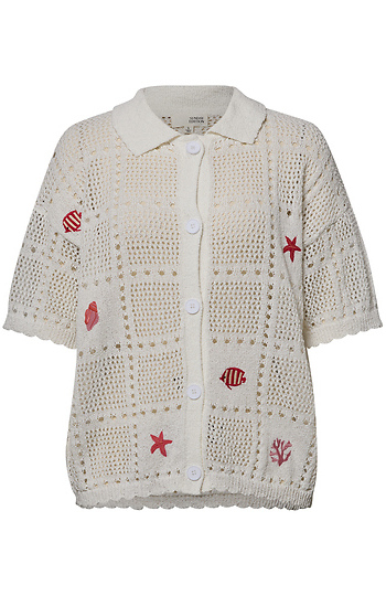 Beach Print Blouse Slide 1