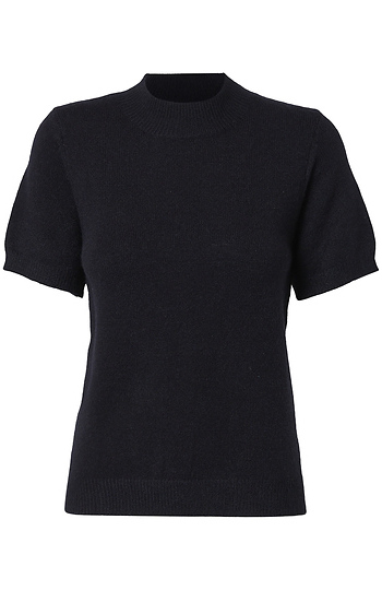 Short Puff Sleeve Knit Top Slide 1