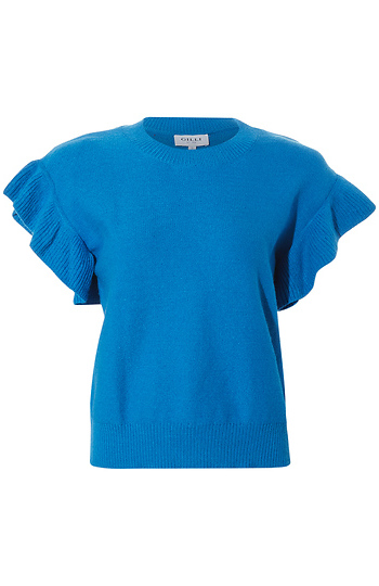 Ruffle Sleeve Knit Top Slide 1
